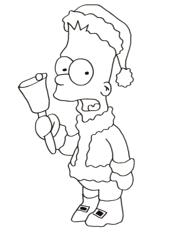 Plansa de colorat cu Familia Simpsons 26 19